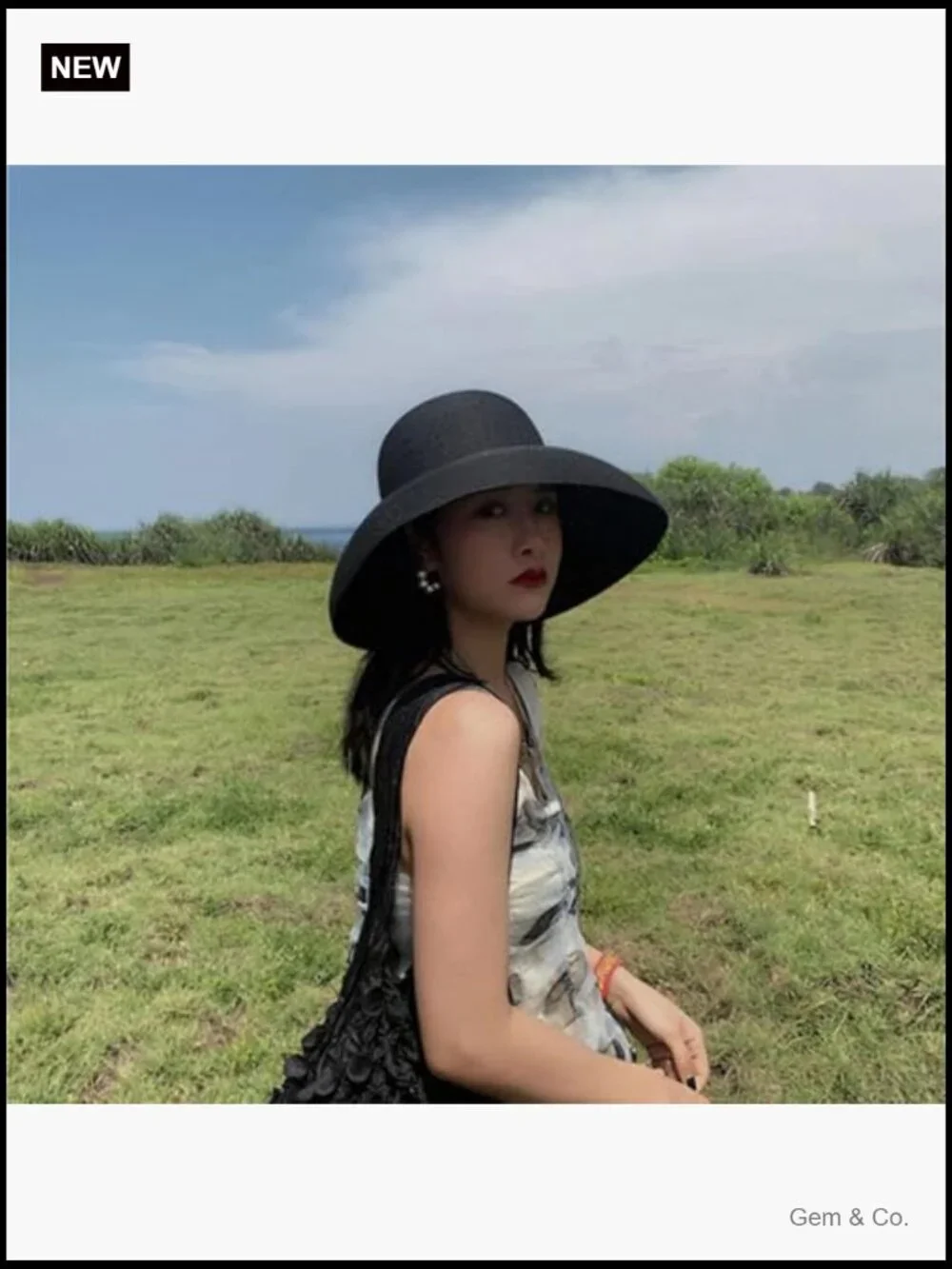 Wide Brim Foldable Straw Sun Hat UPF 50+ Adjustable Travel